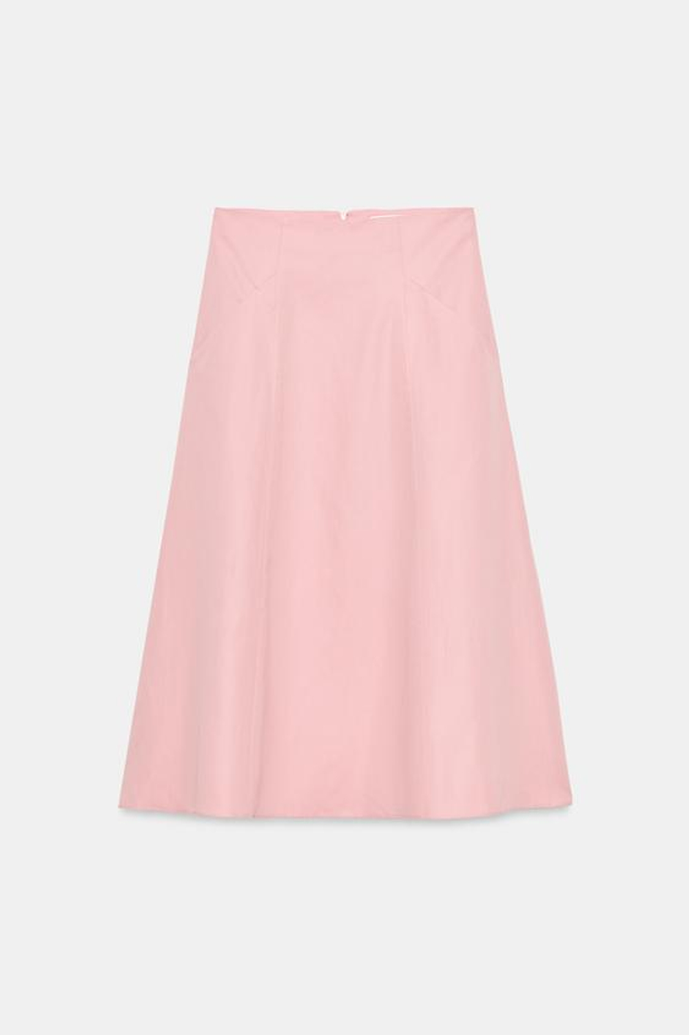 ZARA ЮБКА МИДИ ИЗ ЛЬНА — ZW COLLECTION, РОЗОВЫЙ