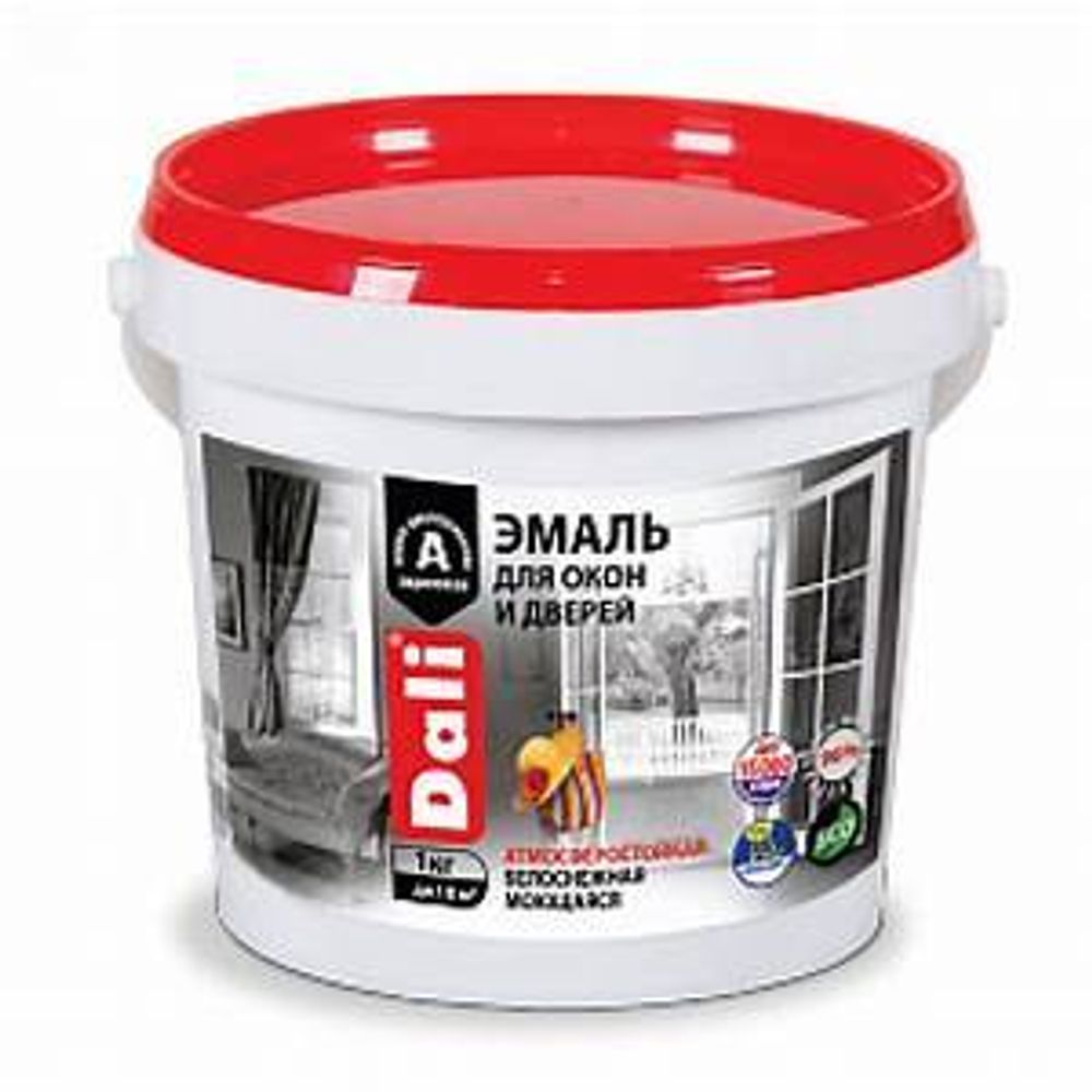 Эмаль для окон и дверей акриловая полуглянец 0,5кг ОПТИЛЮКС