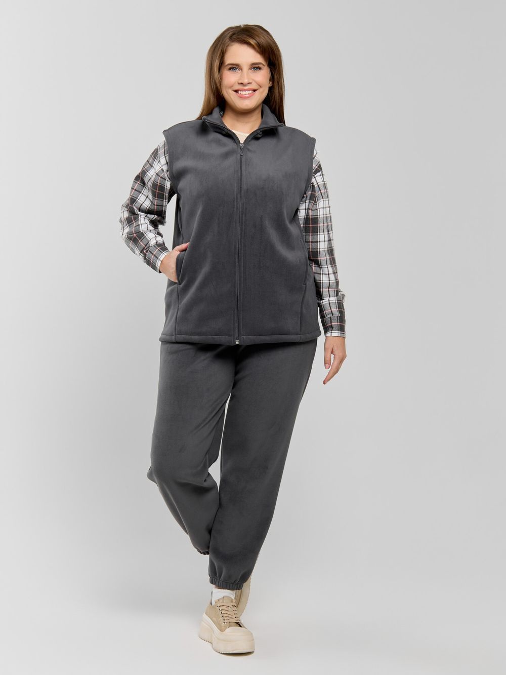 Толстовка (жилетка) Блик-3 Виотекс ГРАФИТОВЫЙ