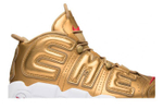 Кроссовки Supreme X Nike Air More Uptempo Metallic Gold