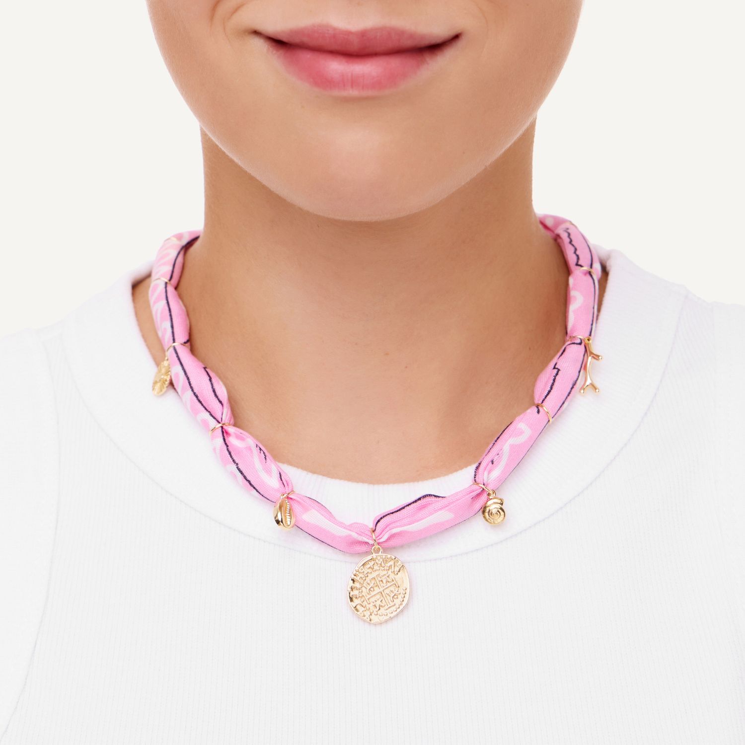 Колье Bandana Necklace - Pink