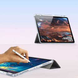 Чехол книжка черного цвета для iPad Air 13 (2024-) и iPad Pro 12.9 (2018, 2020, 2021, 2022), серия Unid Series Case от Dux Ducis