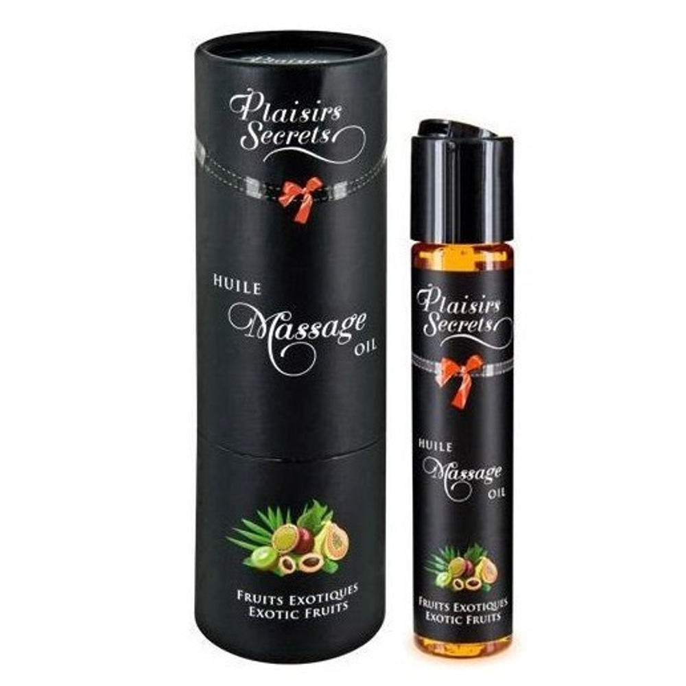 Массажное масло с ароматом экзотических фруктов Plaisir Secret Huile de Massage Gourmande Fruits Exotiques 59мл