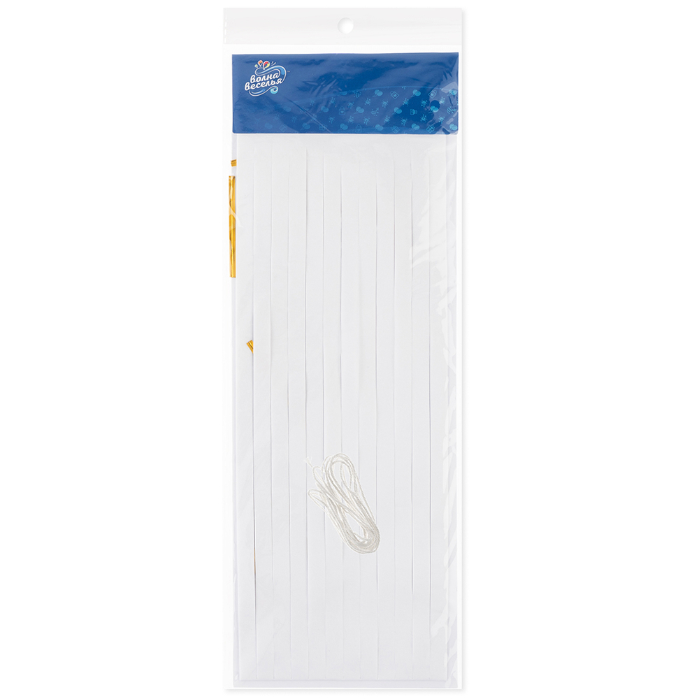 Гирлянда-тассел в белом цвете, 35х12 см, 12 листов