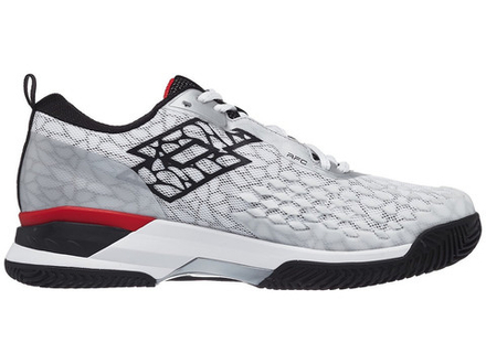 Мужские кроссовки теннисные Lotto Raptor Hyperpulse 100 Clay M - all white/all black/flame red