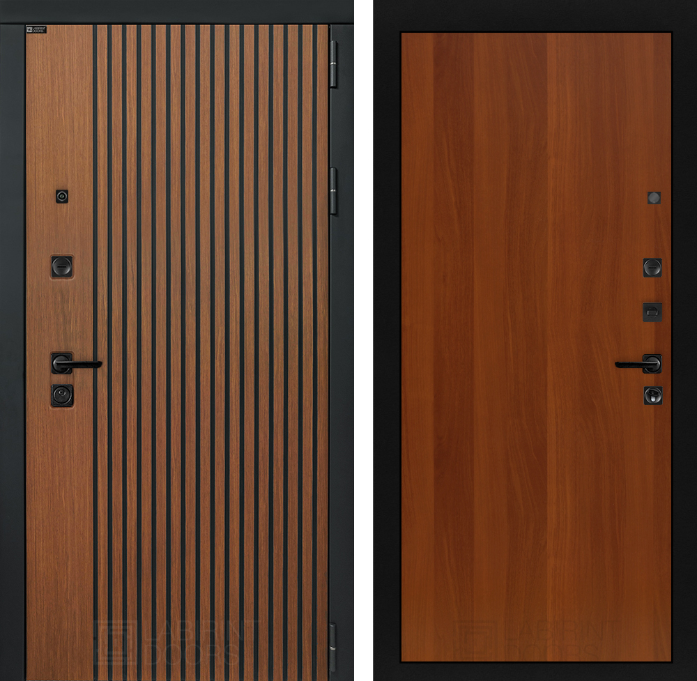 Дверь входная Лабиринт STORM 05 Итальянский орех металлическая