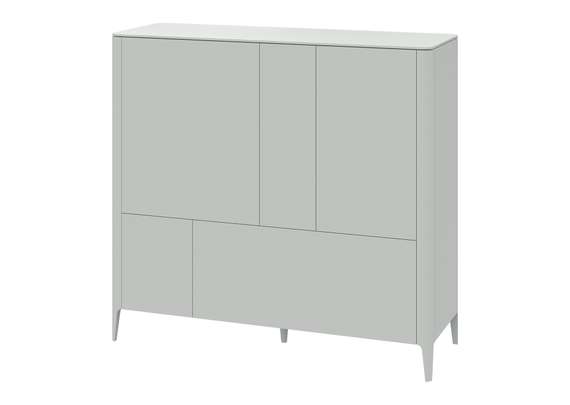 Шкаф Type 3 двери 2 ящика высота 135 см (светло-серый)
