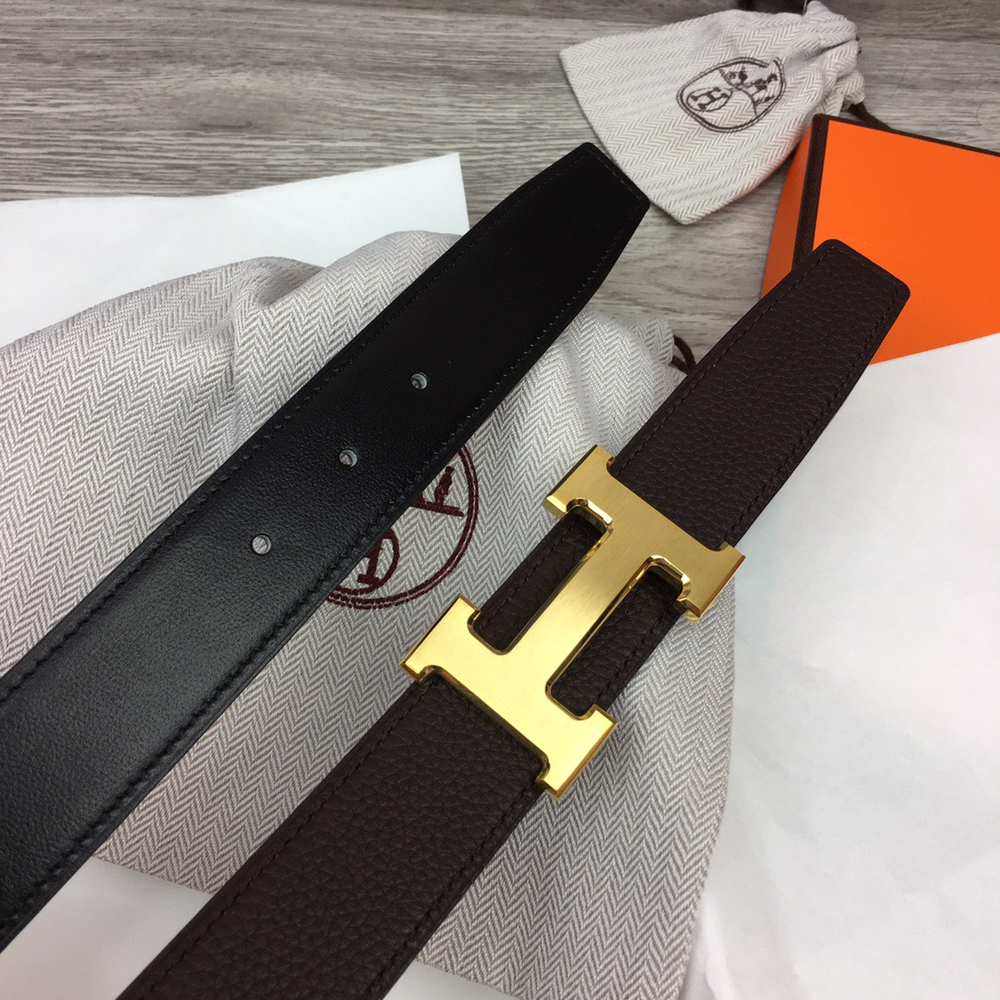 Двухсторонний ремень из зернистой кожи Togo