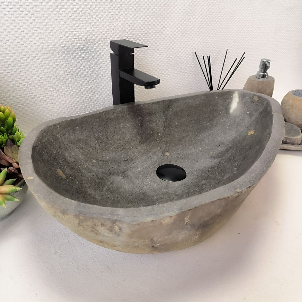 Раковина из речного камня RS-63542 (63*42*16) 0124