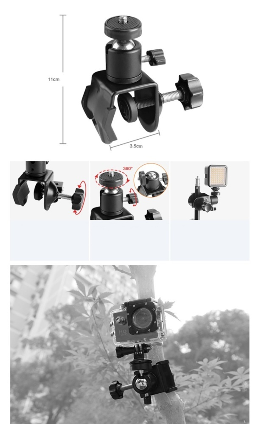 E-IMAGE EI-A41 Super Clamp w/ball head Зажим с шаровой головкой