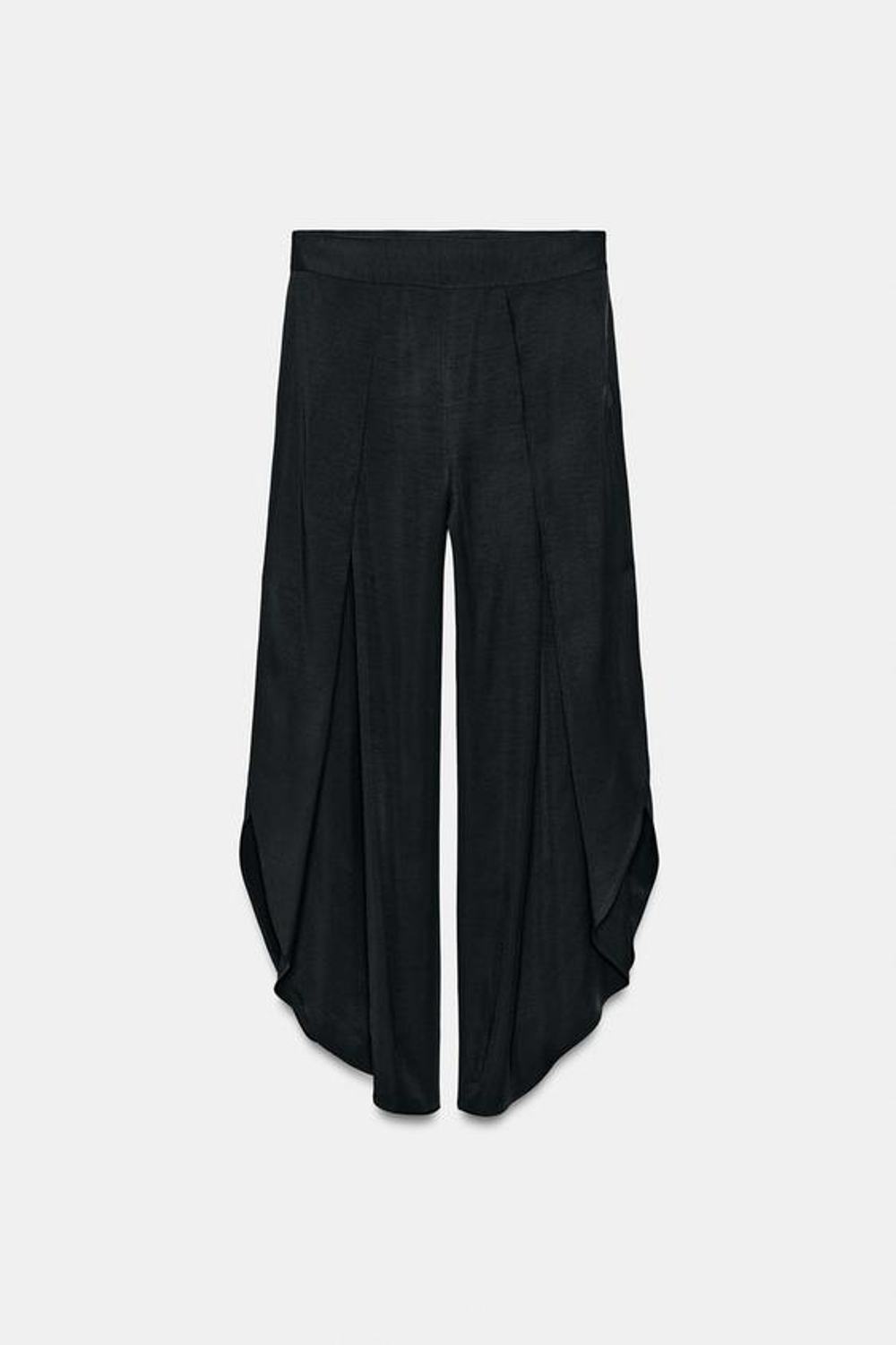 ZARA БРЮКИ С РАЗРЕЗАМИ — ZW COLLECTION, ЧЕРНЫЙ