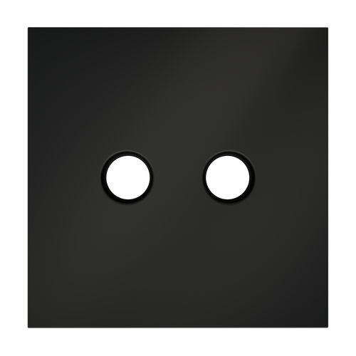 Накладка для розетки телевизионной оконечной TV+SAT, S70 (черный матовый)