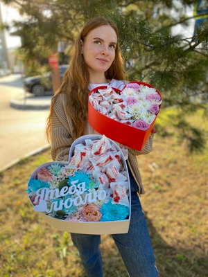 Подарчная коробка Сердце с рафаэлло "Я Тебя Люблю"