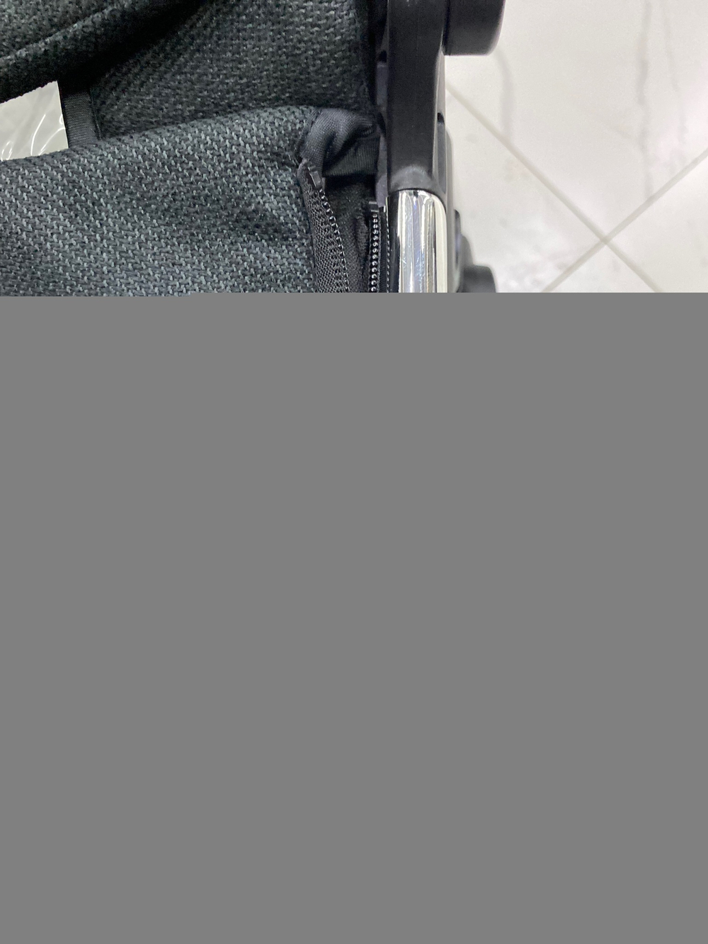 Детская модульная коляска 2в1 770 Чёрный текстиль серебристая рама