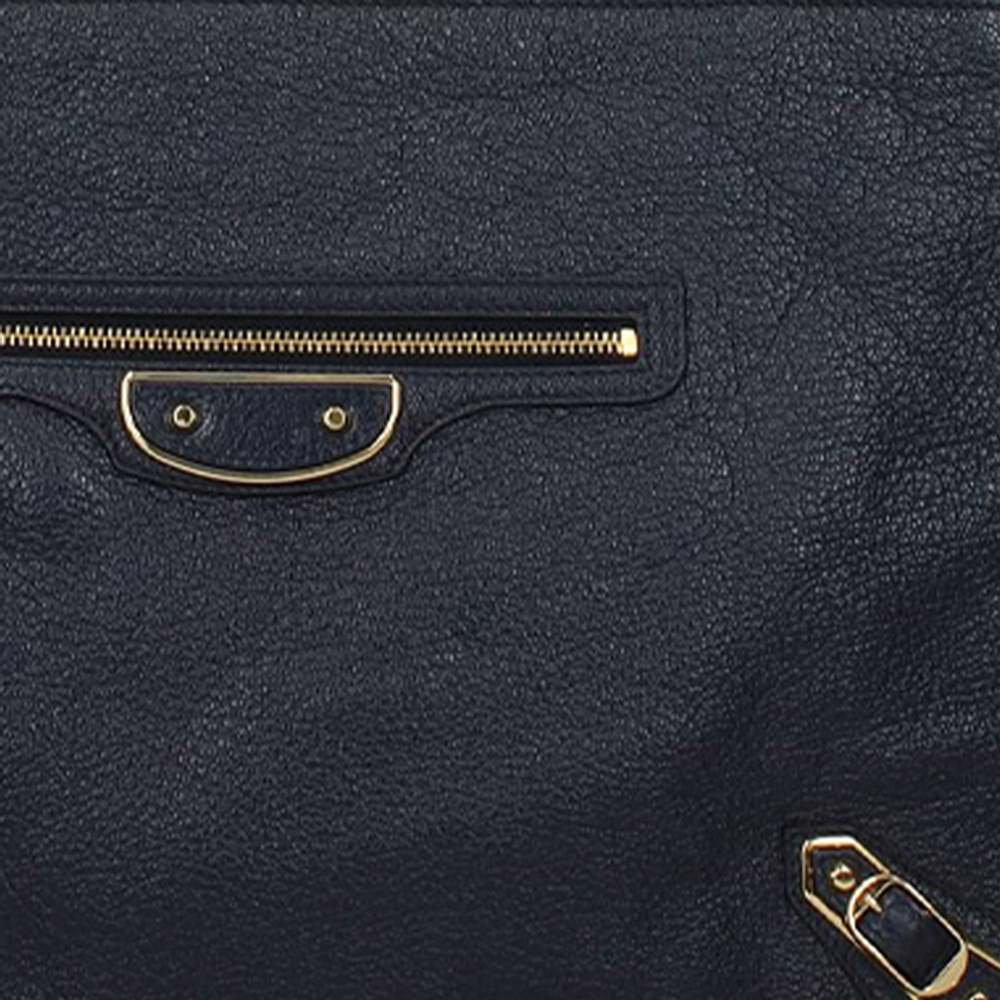 Balenciaga Leather Clutch Biker Bag Clutch Unisex Blue