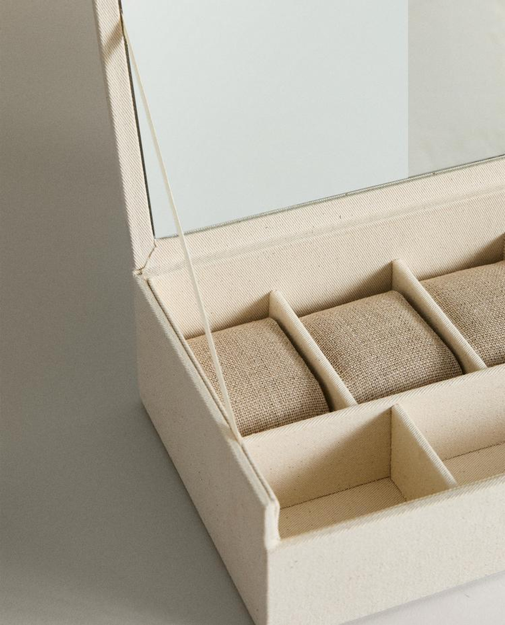 ZARA HOME ШКАТУЛКА ДЛЯ ДРАГОЦЕННОСТЕЙ, СВЕТЛО-БЕЖЕВЫЙ