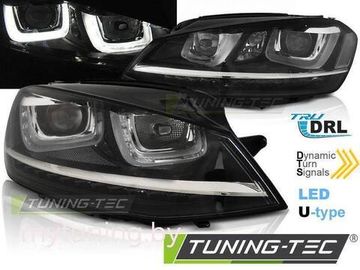 Передние фары U-TYPE BLACK DRL SEQ для VW Golf MK7