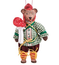 RK-874/4 Кукла подвесная «Медведь в колпаке с грибом»