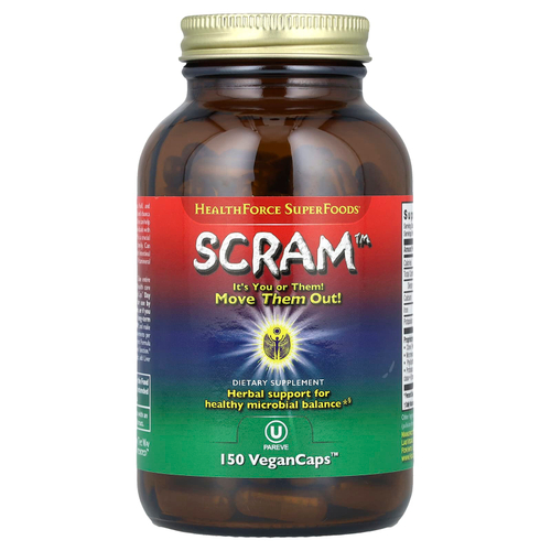 HealthForce Superfoods, Scram, 150 веганских капсул