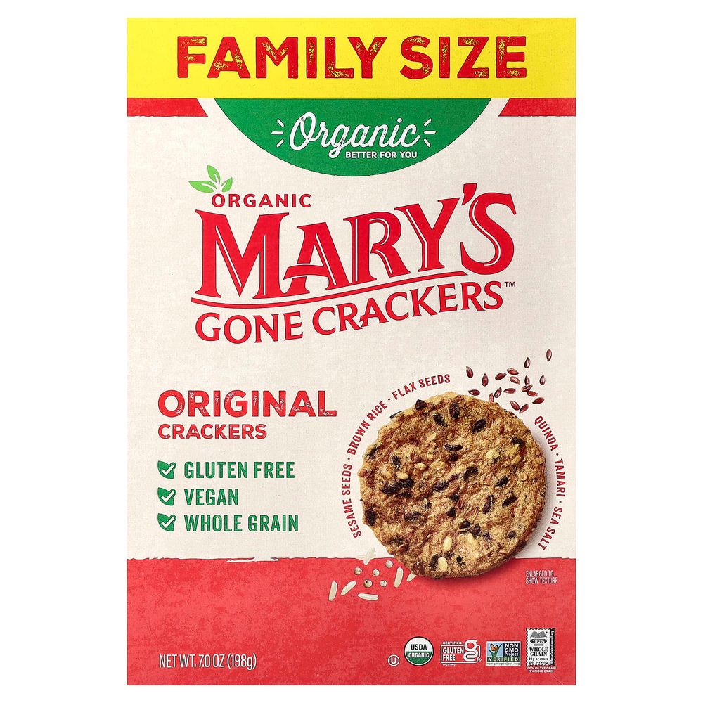 Mary's Gone Crackers, органические оригинальные крекеры, 198 г (7 унций)
