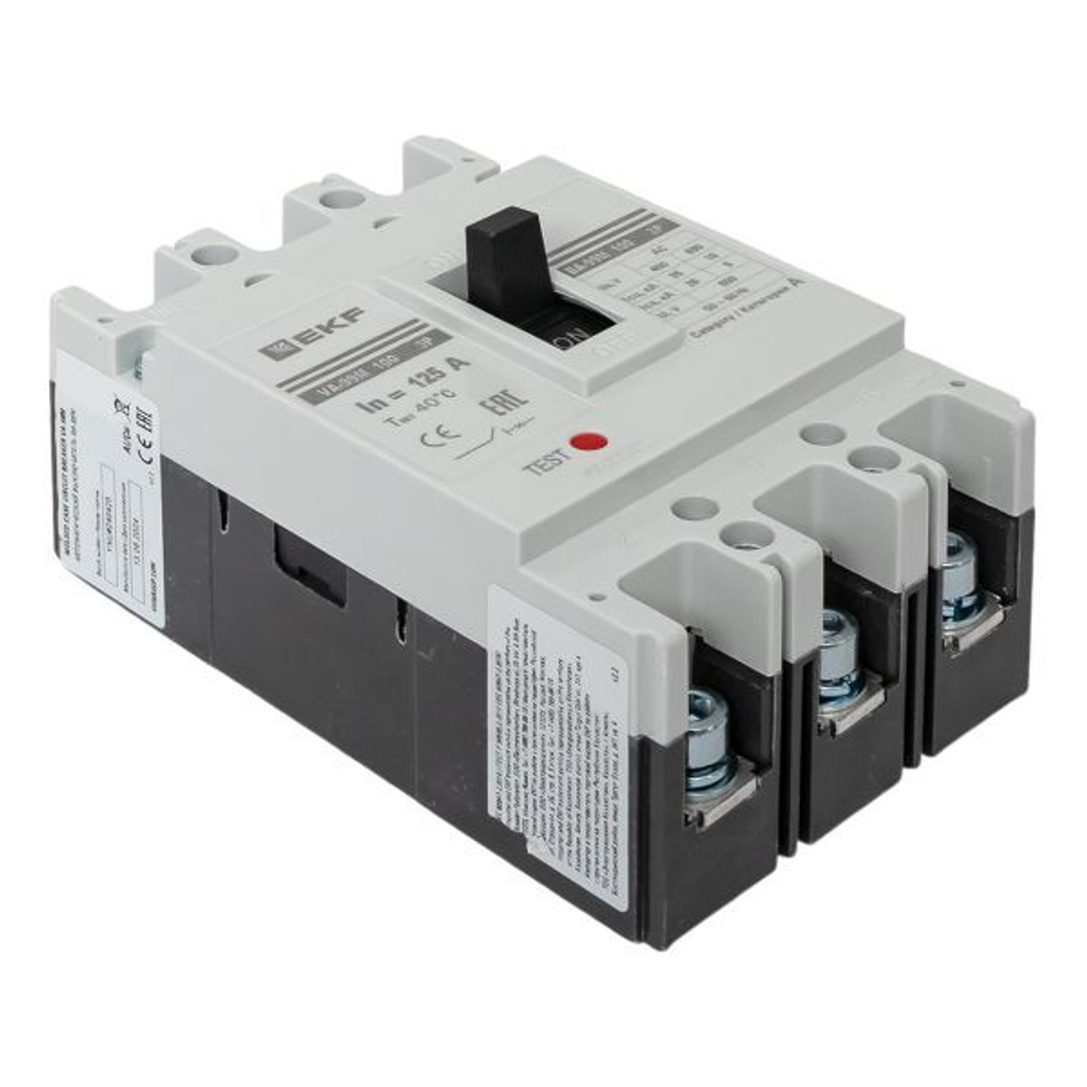 Автоматический выключатель в литом корпусе  EKF mccb99-100-125m