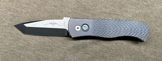 Нож автоматический Pro-Tech Emerson CQC7 лимитированная серия - рукоять фрезер. титан, сталь 154СМ