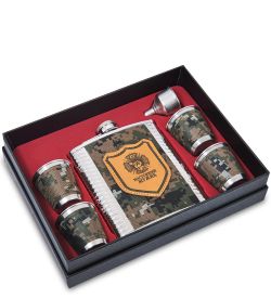 GT-94 Подарочный н-р фляжка со стопками «Камуфляж» 500 мл