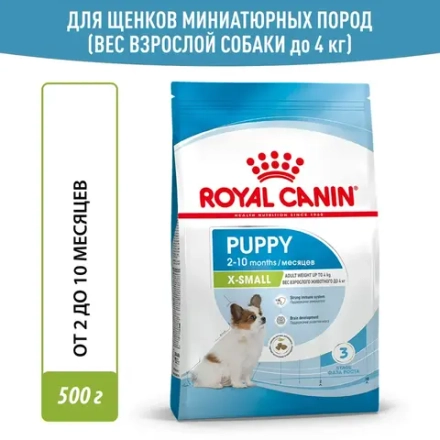 Корм Royal Canin X-Small Puppy для щенков до 10 месяцев 0.5кг