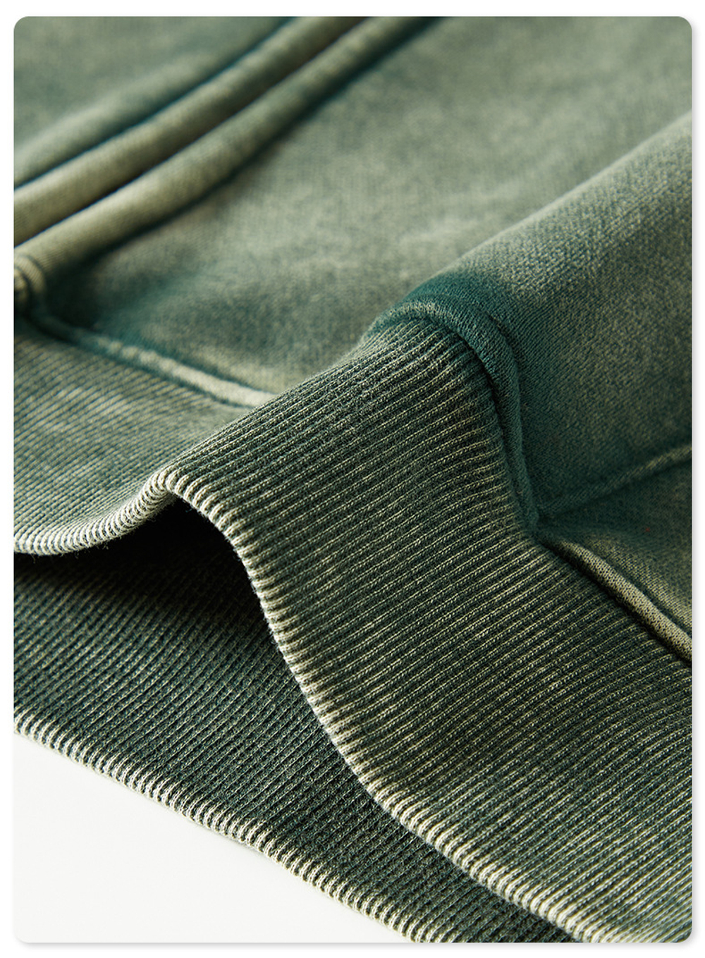 Американский модный брендовый костюм мужской зелёного цвета с эффектом потёртости с капюшоном и двойной молнией для мужчин.