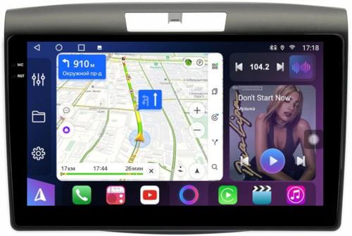 Магнитола для Honda CR-V 4 2012-2016 (маленькая рамка) - FarCar S500-TS10 монитор 9.5" QLED на Android 14, Быстрая, CarPlay, 4G SIM-слот