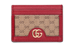 GUCCI Doraemon Collaboration Canvas With Leather Card Holder Unisex Ebony/Red