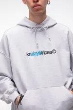 Купить Худи Kraizy Stripes Logo серый меланж Худи Kraizy Stripes Logo серый меланж