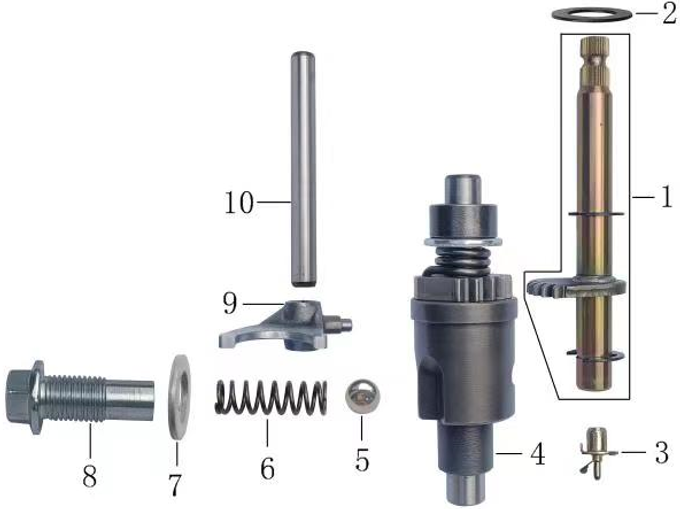 Запчасти двигателя к квадроциклу Motax Grizlik 300. Рис. 14