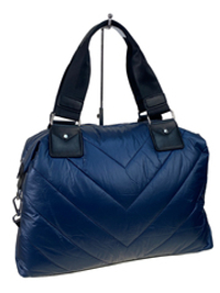 Стильная женская сумка-шоппер из водоотталкивающей ткани, цвет синий