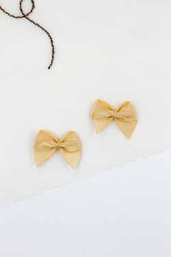 Бантик пришивной песочный 2 см, 3 см