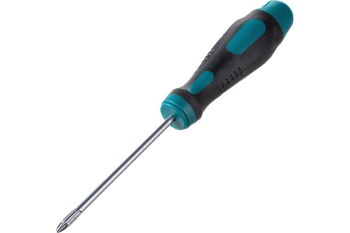 Отвертка Kraftool Expert Cr-Mo-V сталь двухкомпонентная противоскользящая рукоятка PZ №1x80 мм 250073-1-080