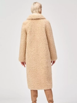 Шуба женская чебурашка тедди эко, бежевая, SilverFox