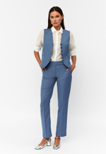 Блуза Ornella из итальянского батиста с шелком белая