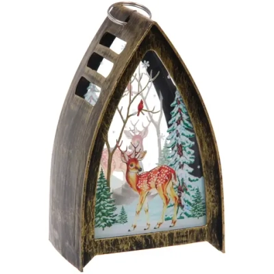 Сувенир с подсветкой «Зимняя история» 9,5*14,5 см, Бронза