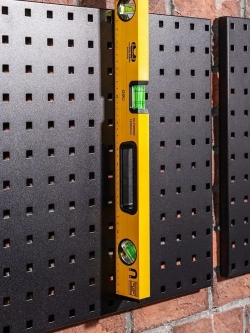 Строительный пузырьковый уровень 500мм Deli DL290500 (3 глазка, магнит, отверстия для подвеса)