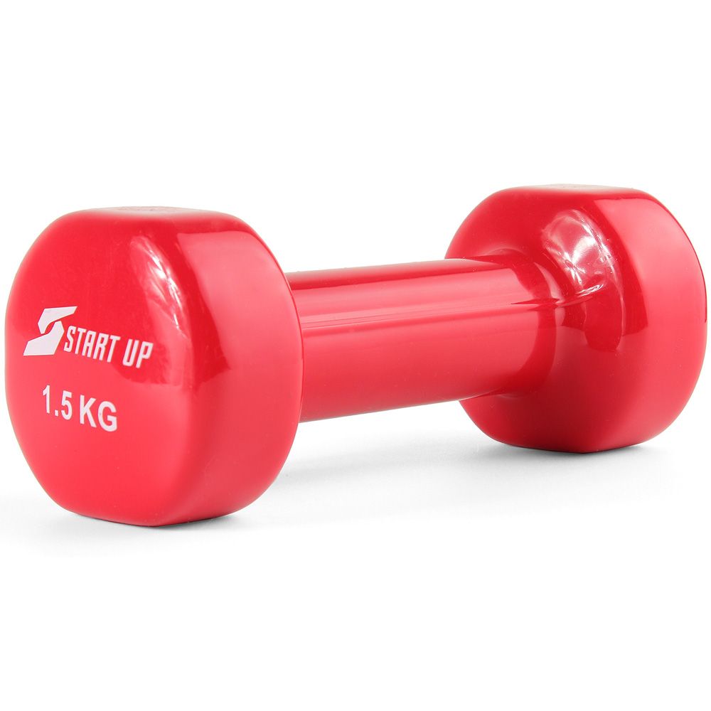 Гантель виниловая Start Up HD1200 1,5 кг красный