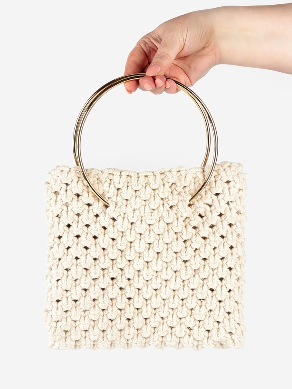 Ручки для сумки металлические «Круг» d=15 см