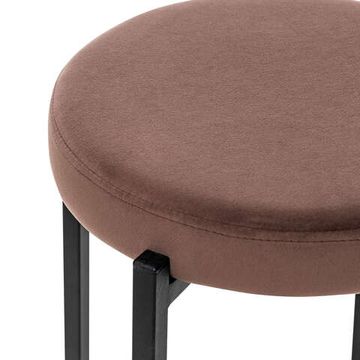 Табурет Leset Авис профиль металл Черный/велюр ULTRA CHOCOLATE Шоколад