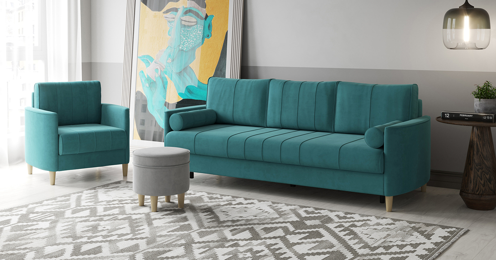 Лора диван-кровать (минт)