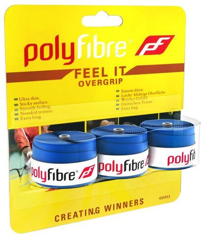 Намотки теннисные Polyfibre Feel It Overgrip 3P - blue
