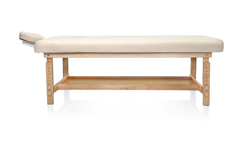 Массажный стол Mizomed Stationary Pro 1, стационарный (бежевый, кофе)
