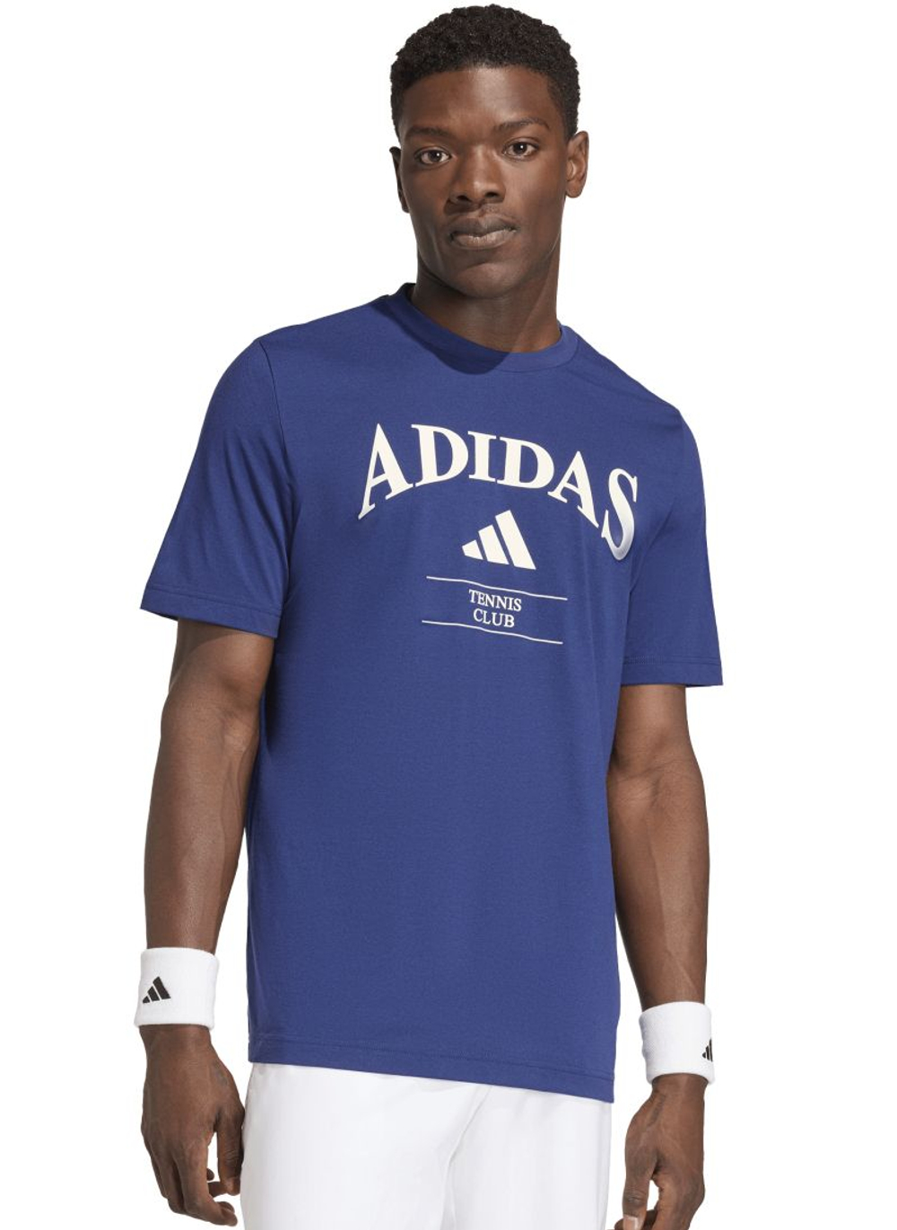 Мужская теннисная футболка Adidas Heritage Graphic Club - dark blue/chalk white