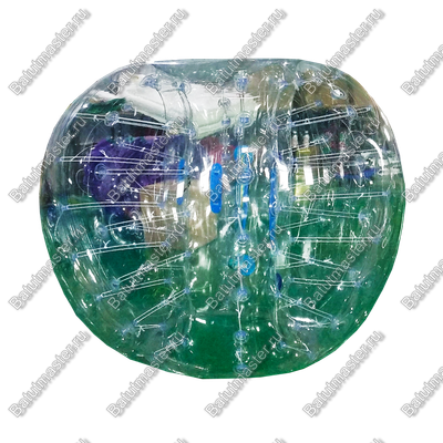 Бампербол ТПУ, диаметр 1 м, с синими держателями