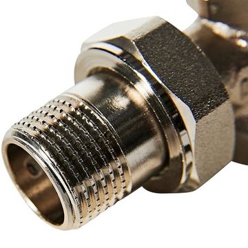 Клапан запорно-балансировочный угловой Rommer 1/2"для радиатора (RVL-0002-100015)