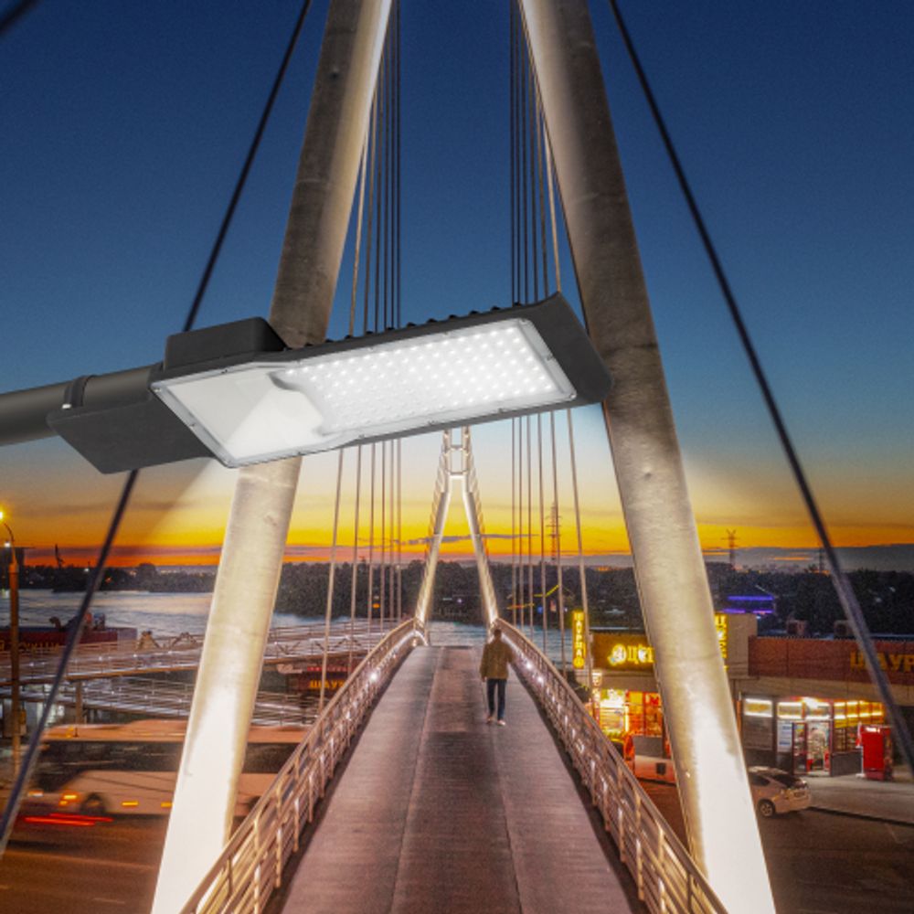 Светильник уличный светодиодный ЭРА SPP-503-0-50K-080 80Вт 8000лм 5000К КСС Ш 3 года IP65 | Уличные консольные светильники